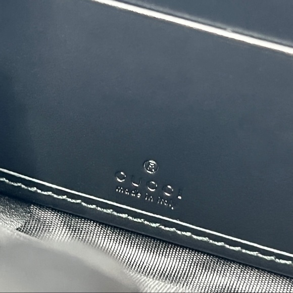 💛SOLD🖤 Gucci Cat Motif Continental Embossed GG Leather Zip Wallet - Picture 7 of 8